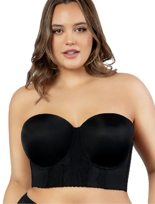 Women's animal - print brasParfait Elissa Longline Strapless Bustier, Black | Black Strapless Bustier | Parfait Elissa Longline Strapless Bra Black