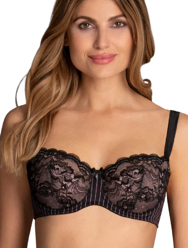 Women's bras with a cotton - polyester blendRosa Faia Antonia Underwired Balconette Bra, Black | Rosa Faia Antonia Balconette Bra | Padded Balconette