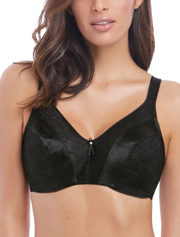 Women's floral - patterned brasWacoal Le Minimizer Bra, Noir Black | Black Wacoal Minimizer Bras