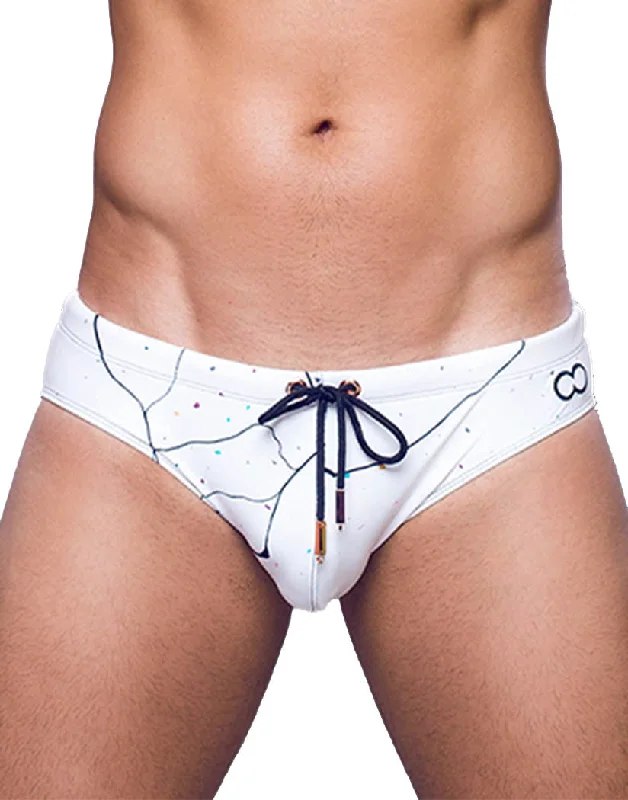 Bra with a soft - touch lining for a luxurious experience​ 2eros V10 Marble Swim Brief V1071MA
