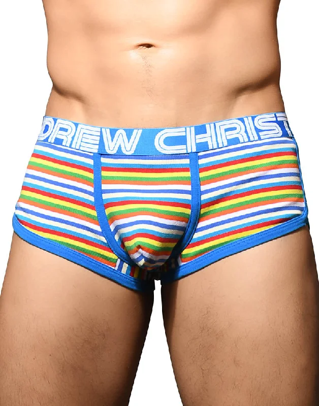 Bra with a low - cut cup for a more revealing style Andrew Christian Bright Stripe Boxer w/ Almost Naked 92603 Bra with a low - cut cup for a more revealing style Andrew Christian Bright Stripe Boxer w/ Almost Naked 92603