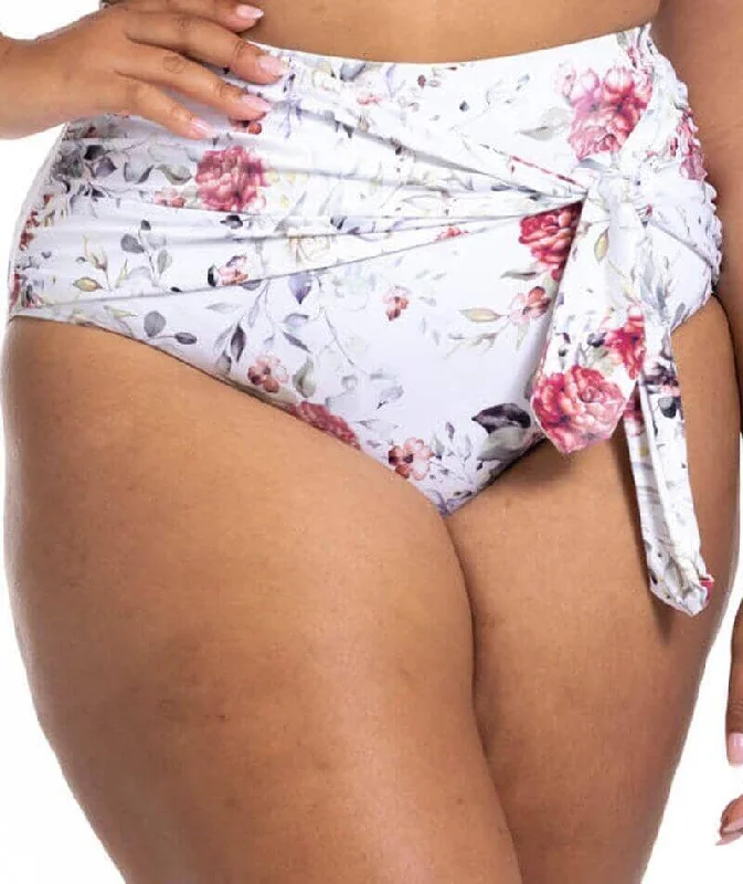Bra with a plus - size cup for fuller figures Artesands Clementine Hayes High Waist Swim Brief - White Bra with a plus - size cup for fuller figures Artesands Clementine Hayes High Waist Swim Brief - White