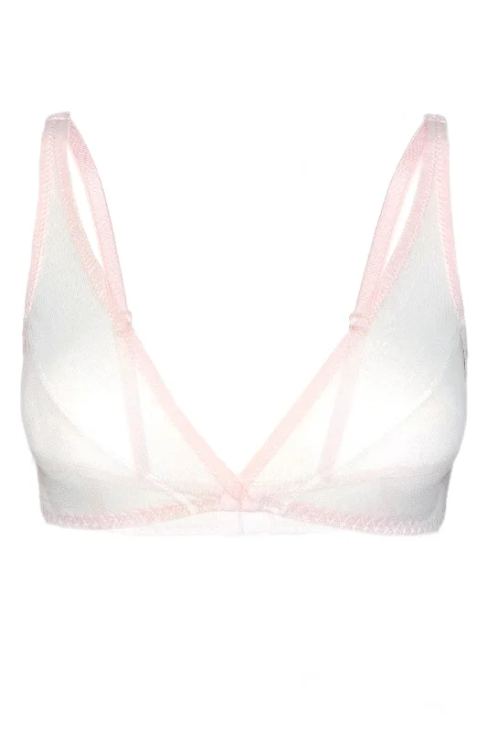 Bra with a seamless back for a smooth look under clothes Constance Ivory pink soft bra Bra with a seamless back for a smooth look under clothes Constance Ivory pink soft bra