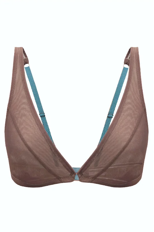 Bra with a multi - way strap system for different outfits​ Constance Mocha soft bra