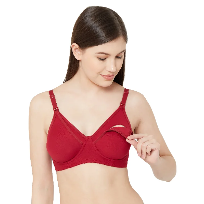Bra with a gel - filled cup for extra comfort and support Mold Feed - Cotton Plain Mold Nursing T-Shirt Bra Maroon Bra with a gel - filled cup for extra comfort and support Mold Feed - Cotton Plain Mold Nursing T-Shirt Bra Maroon