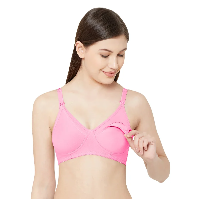 Bra with a pattern - print for a more unique appearance Mold Feed - Cotton Plain Mold Nursing T-Shirt Bra Pink Bra with a pattern - print for a more unique appearance Mold Feed - Cotton Plain Mold Nursing T-Shirt Bra Pink