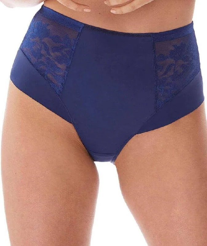 Bra with a seamless memory foam cup for a smooth silhouette Fantasie Illusion High Waist Brief - Navy Bra with a seamless memory foam cup for a smooth silhouette Fantasie Illusion High Waist Brief - Navy