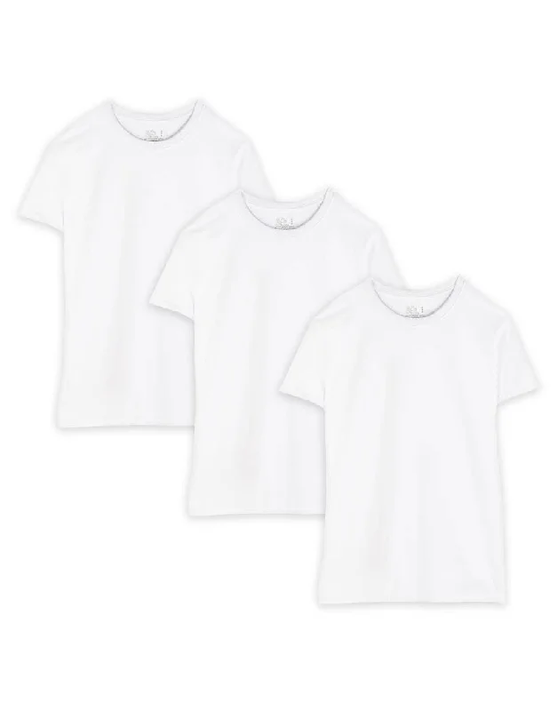 Bra with a cross - back strap design for a trendy look Fruit of the Loom 3-Pack White Crew 2828 Bra with a cross - back strap design for a trendy look Fruit of the Loom 3-Pack White Crew 2828