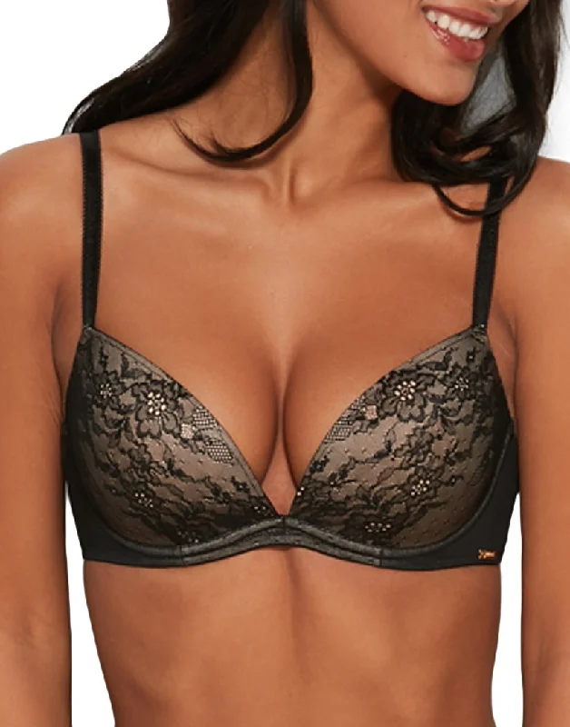 Bra with a plus - size adjustable strap for added comfort Gossard Glossies Lace Plunge Bra 13008 Bra with a plus - size adjustable strap for added comfort Gossard Glossies Lace Plunge Bra 13008