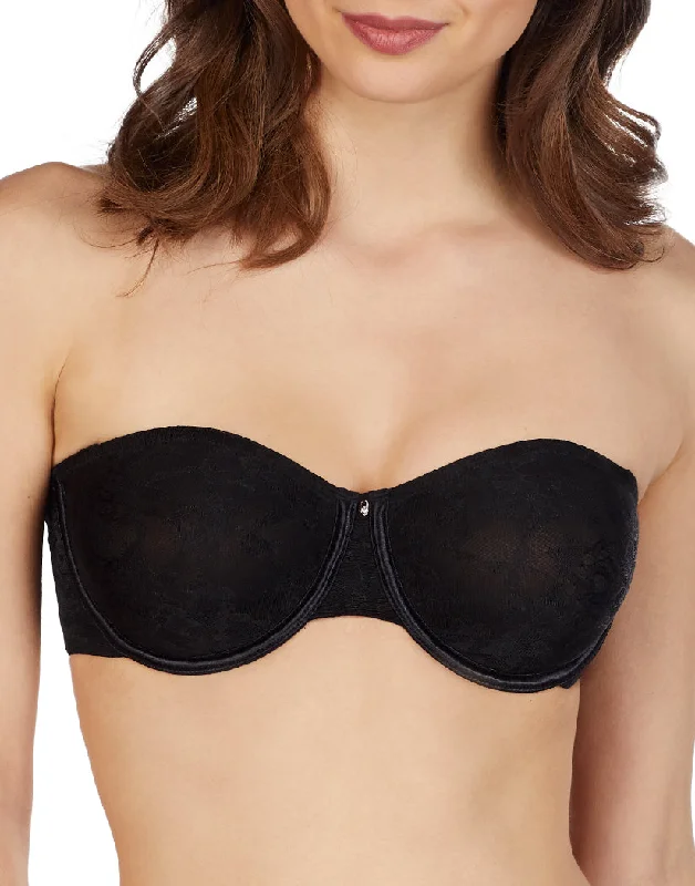 Bralettes for a trendy and comfortable alternative​ Le Mystere Lace Perfection Unlined Strapless Bra 3315