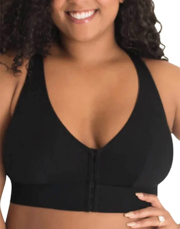 Bra with a seamless cup for a smooth silhouette​ Leading Lady Greta Front Closure Wirefree Comfort Lounge Bralette 5170