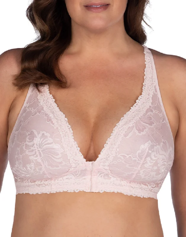 Bra with a single - strap design for a unique and modern style​ Leading Lady Nola Lace Wirefree Front Closure Bralette 5071