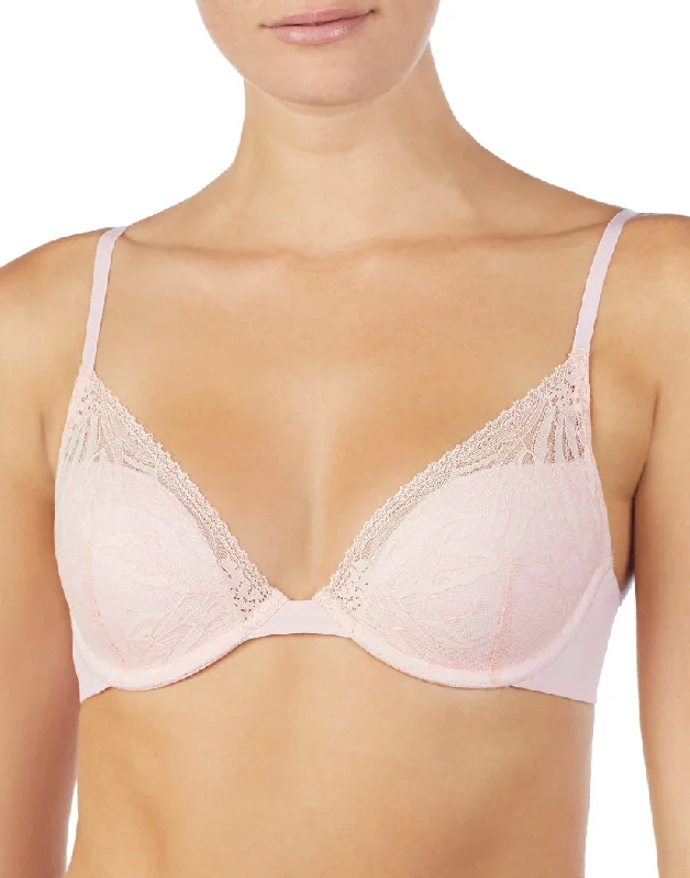 Bra with a satin finish for a luxurious look​ On Gossamer Sleek & Lace Demi Bra G3193