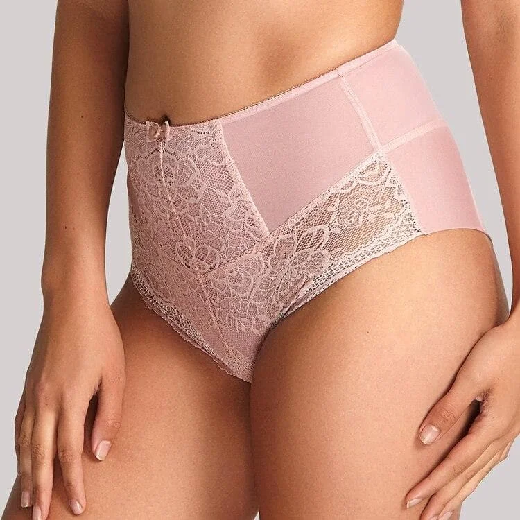 Bra with a removable padding for customizable support Panache Arla High Waist Brazilian Brief - Pearl Blush Bra with a removable padding for customizable support Panache Arla High Waist Brazilian Brief - Pearl Blush