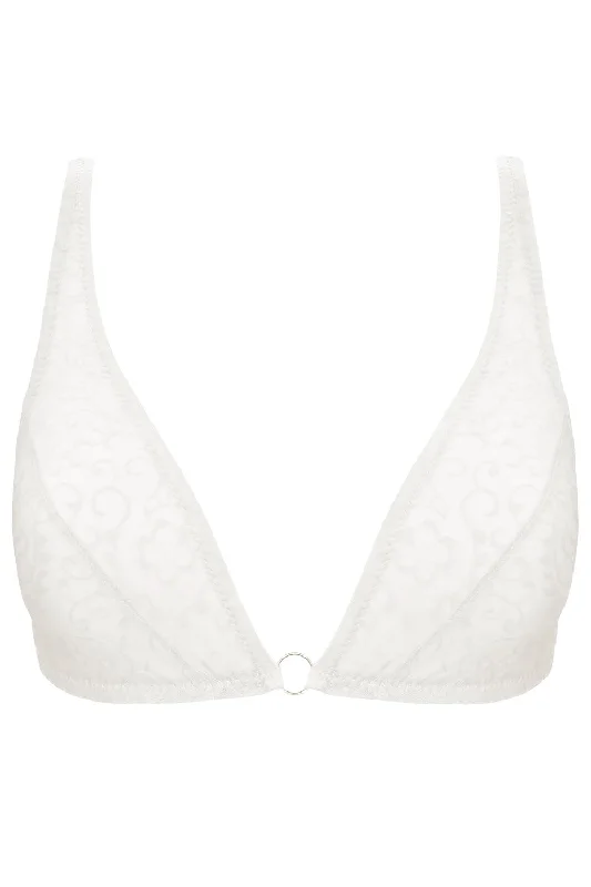 Bra with a half - cup design for a sexy and minimalist look​ Sandra Ivory soft bra