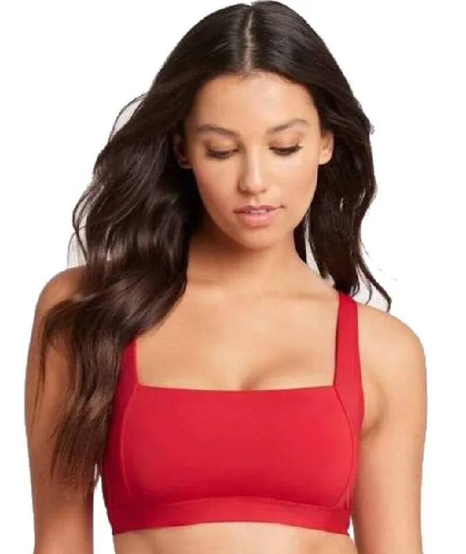 T - shirt bras with a seamless and smooth finish for wearing under T - shirts​ Sea Level Essentials Square Neck B-DD Cup Bikini Top - Red
