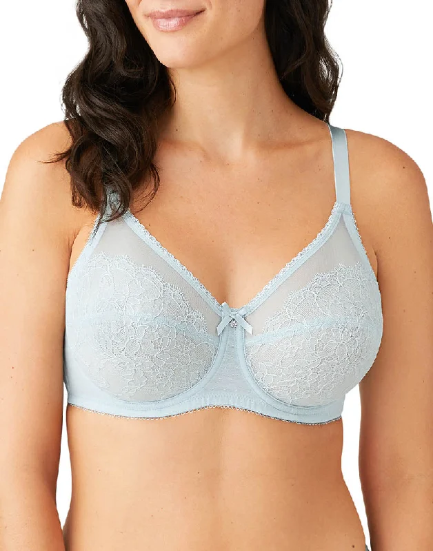 Bra with a plus - size customized fit option for a perfect fit Wacoal Retro Chic Underwire Bra Cloud Blue 855186 Bra with a plus - size customized fit option for a perfect fit Wacoal Retro Chic Underwire Bra Cloud Blue 855186
