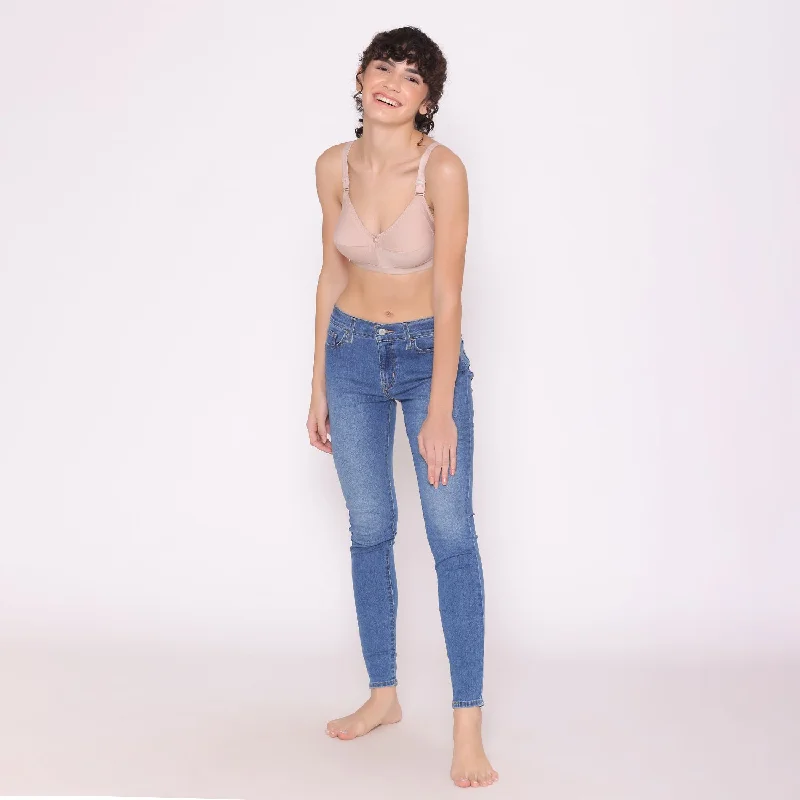 Bra with padded straps to reduce shoulder strain Women's full coverage cotton bra-BELLA Bra with padded straps to reduce shoulder strain Women's full coverage cotton bra-BELLA