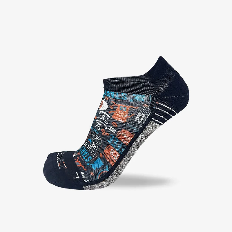 Women's compression socks for improved circulationCoffee Doodle Running Socks (No Show)