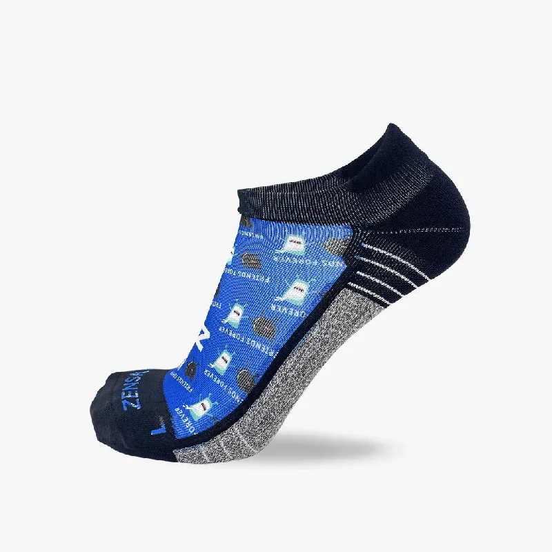 Women's satin - trimmed socks for a touch of eleganceCookie Sandwiches & Milk Running Socks (No Show)
