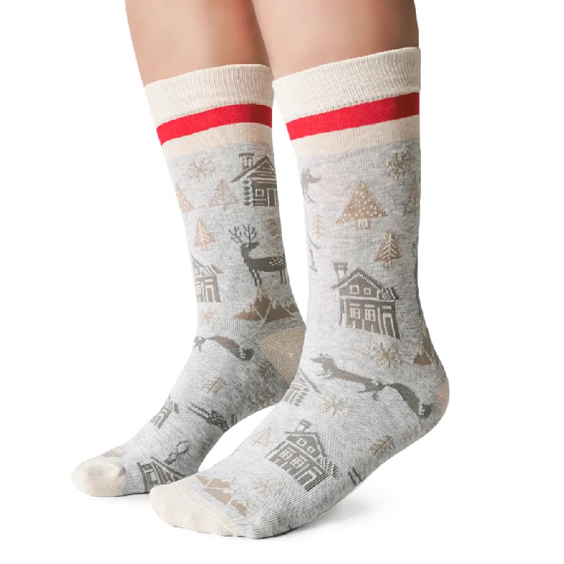 Women's cashmere - blend socks for extra softnessWinter Wonderland Socks - For Her