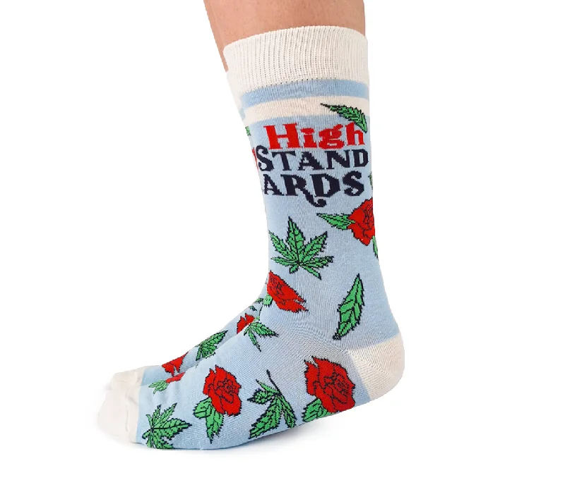 Women's no - show socks with a floral motifHigh Standards Socks