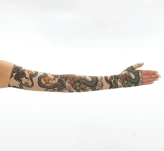 Women's over - the - calf socks with a stripe designJuzo Soft Armsleeve w/ Silicone, Japanese Dragon