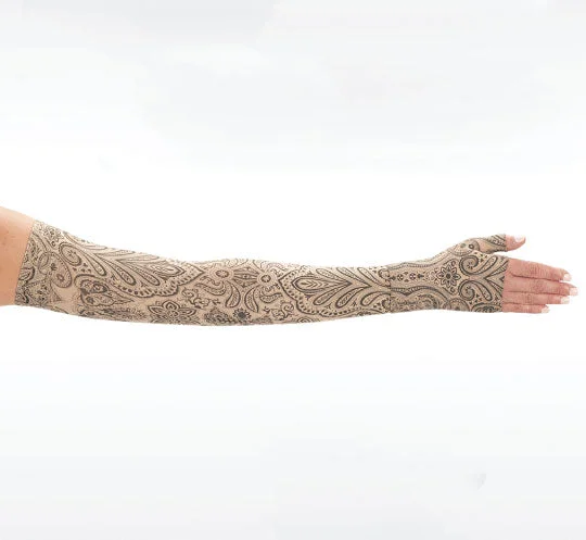 Women's moisture - wicking socks for sportsJuzo Soft Armsleeve w/ Silicone, Paisley Henna