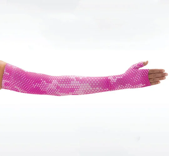 Women's adjustable - fit socks for a customized feelJuzo Soft Armsleeve w/ Silicone, Pixel Pink