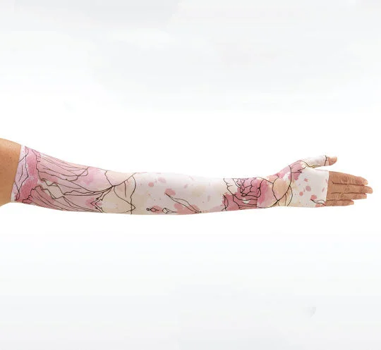 Women's wool - rich socks for winter warmthJuzo Soft Armsleeve w/ Silicone Band, Watercolor Rose