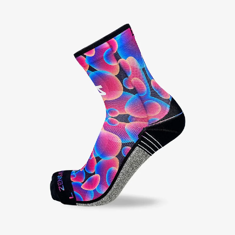 Women's cotton blend socks for breathabilityLava Lamp Running Socks (Mini-Crew)