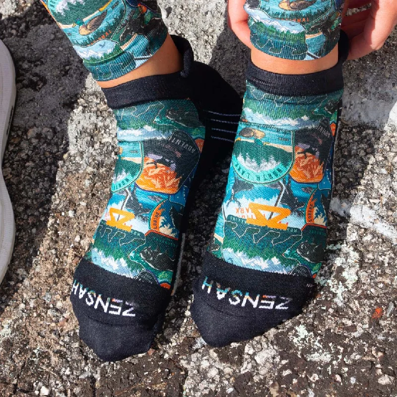 Women's non - slip socks for safetyNational Parks Running Socks (No Show)