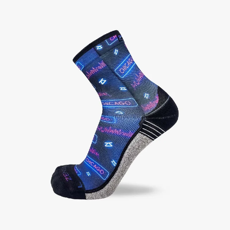 Women's microfiber socks for a lightweight optionNeon Chicago Socks (Mini-Crew)