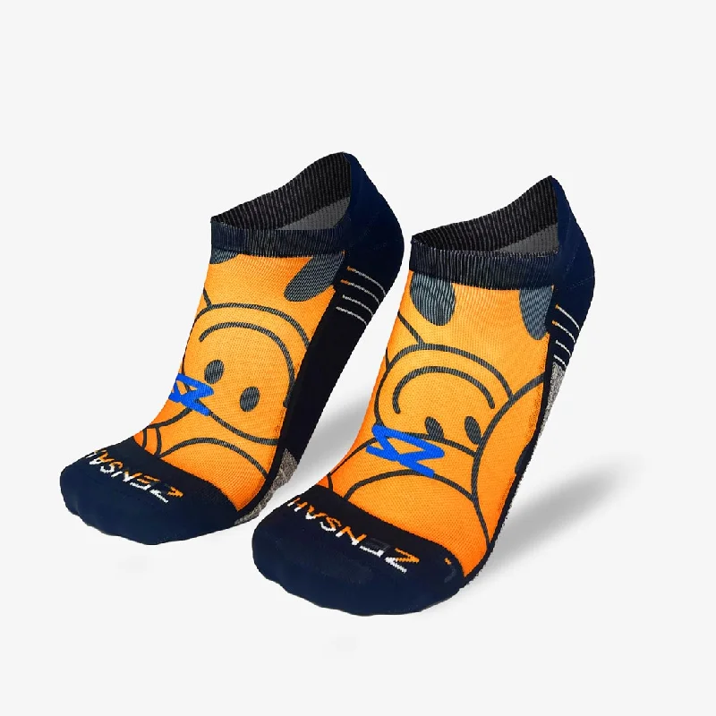 Overlapping Smileys Running Socks (No Show)