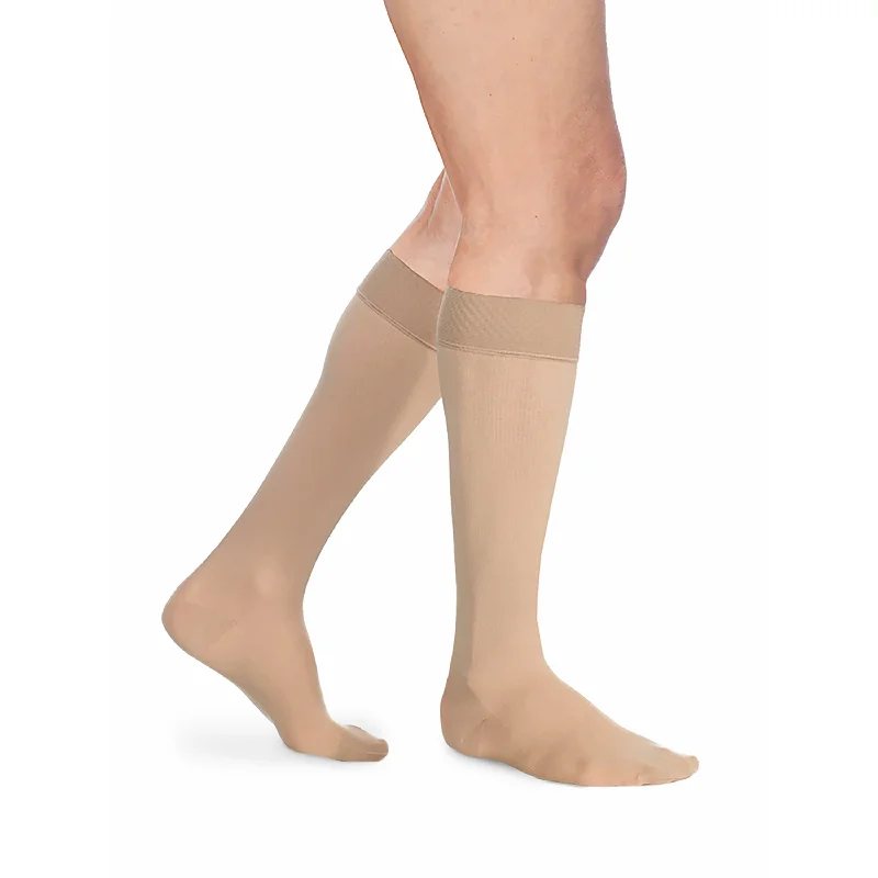 Sigvaris Opaque Men's Knee High 30-40 mmHg w/ Silicone Grip-Top