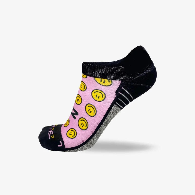 Smiley Faces Running Socks (No Show)