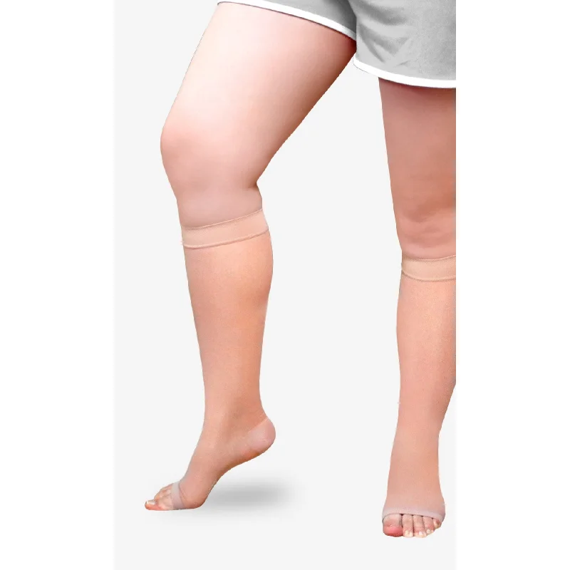 Women's sheer over - the - knee socks for a sexy appealL&R ExoSheer™ Knee High 20-30 mmHg