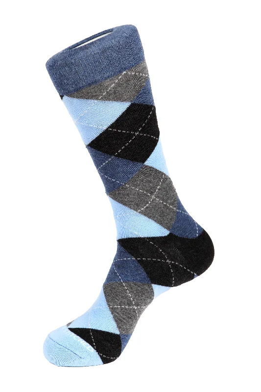 Women's no - show socks with a floral motifTraditional Argyle