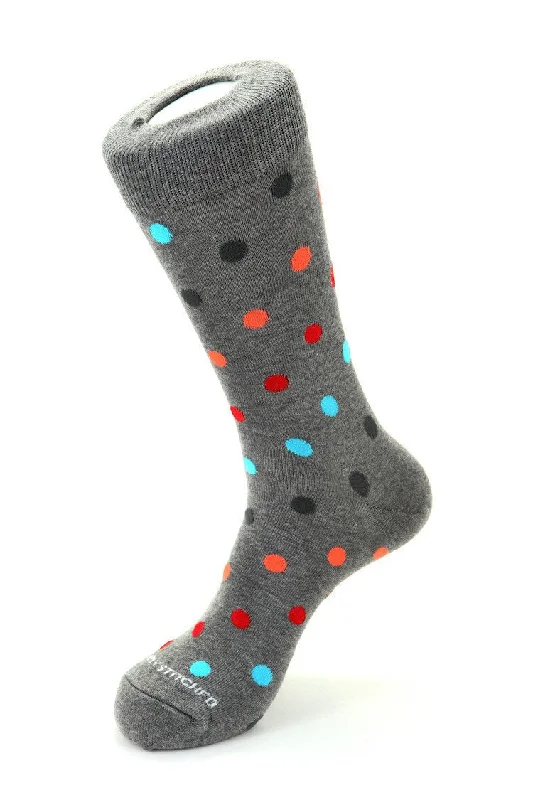 Heather Grey Teal Red Coral