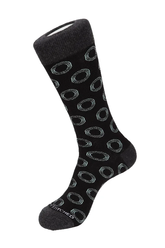 Women's cable - knit ankle socks for a cozy styleBLACKHOLE CREW SOCKS