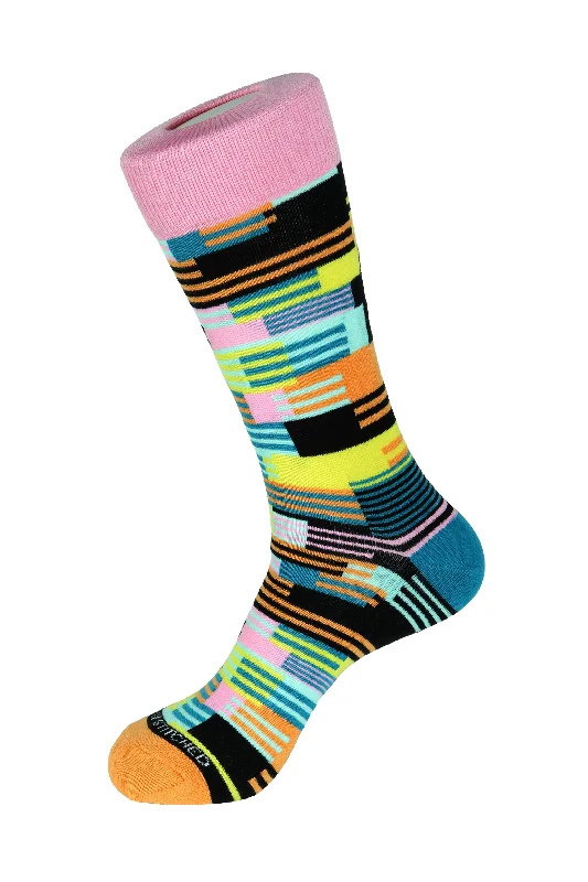 Micro Glitch Crew Sock