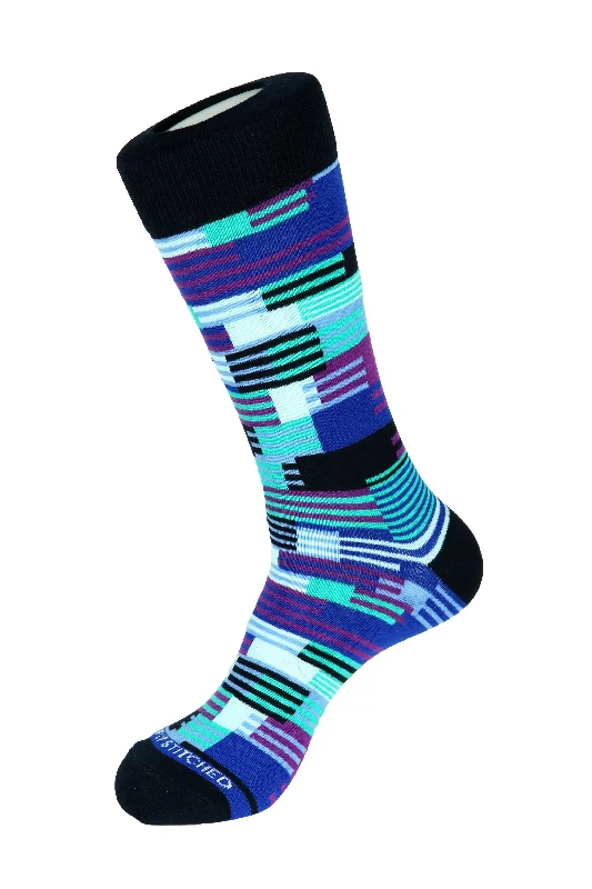 Micro Glitch Crew Sock