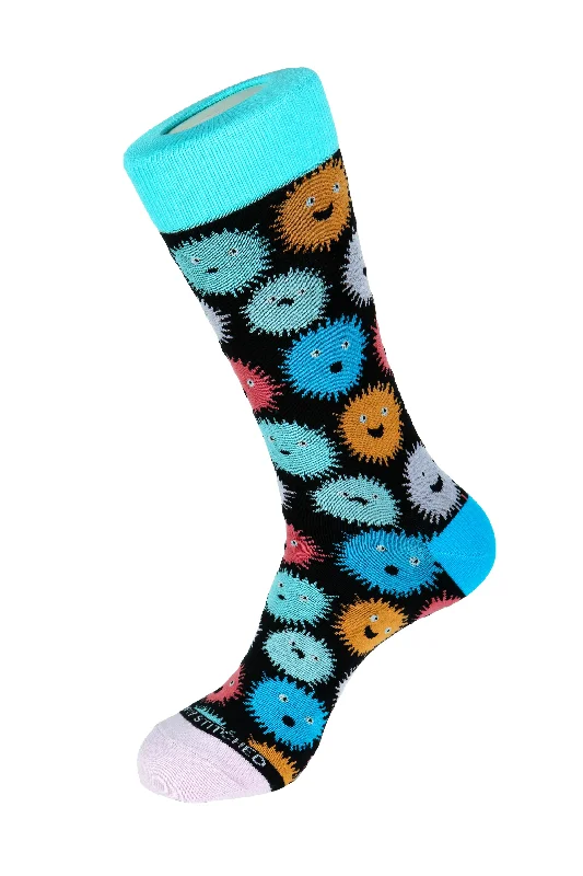 Women's wool - rich socks for winter warmthPuff Ball Dudes Crew Sock