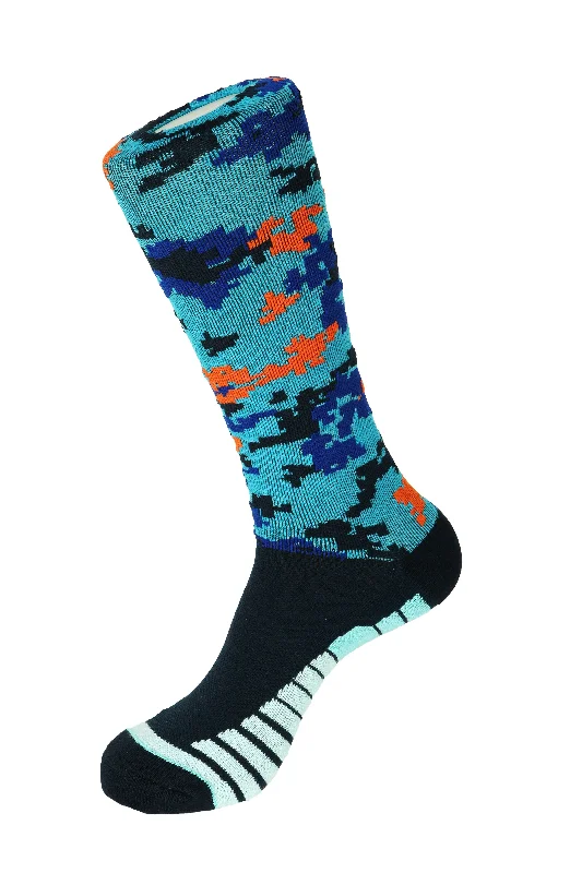 Women's argyle - patterned thigh - high socksCamo Pixels Athletic Socks