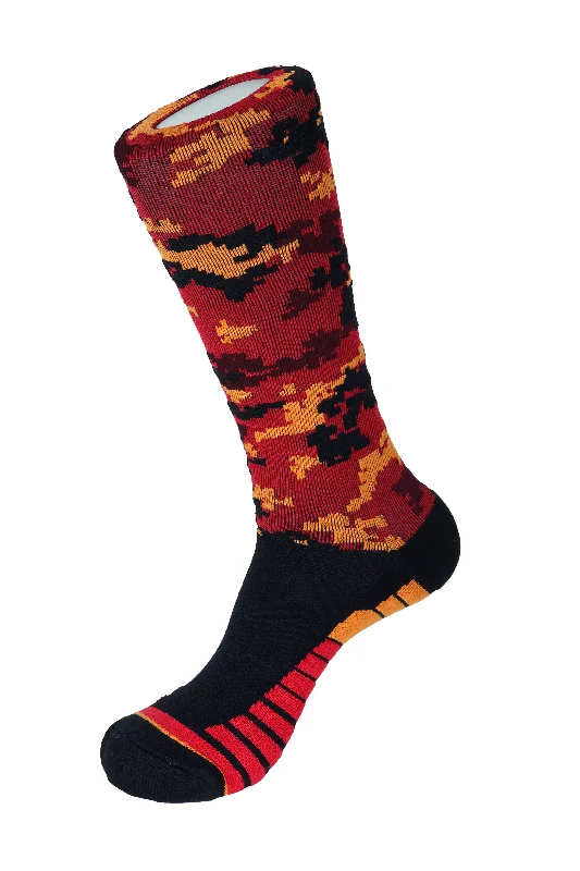 Women's crew socks with a polka - dot printCamo Pixels Athletic Socks