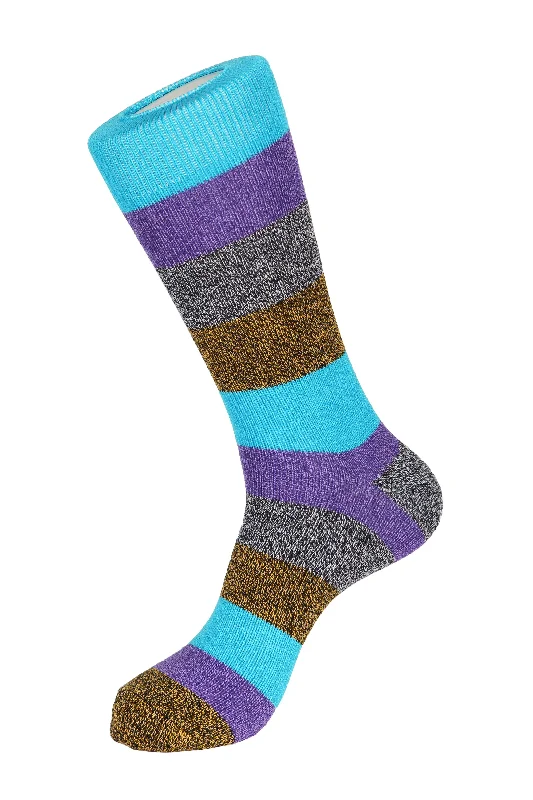 Women's wool - rich socks for winter warmthWide Stripe