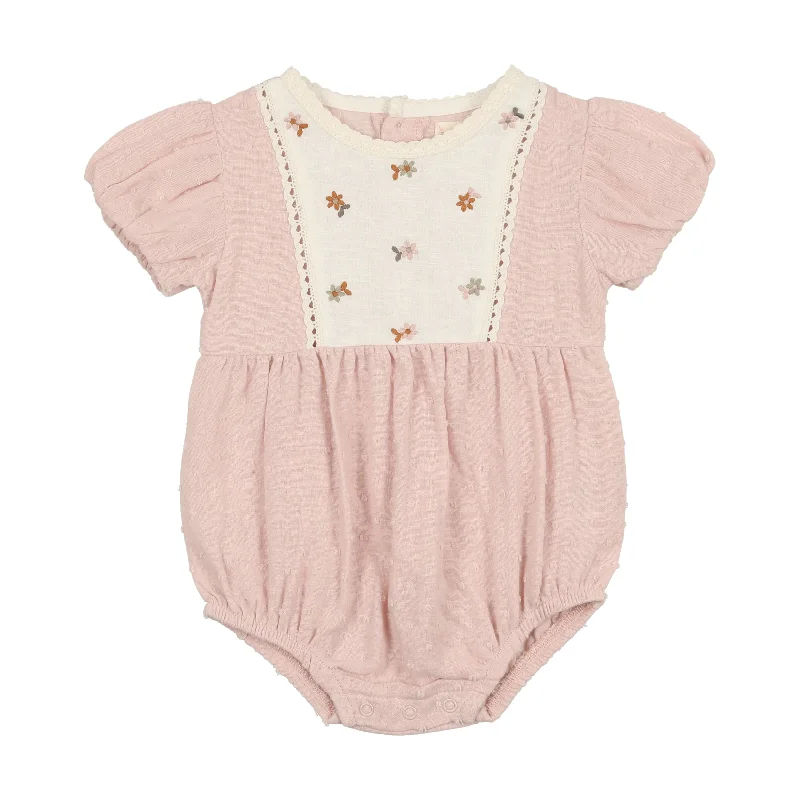 Analogie Swiss Dot Romper - Pink