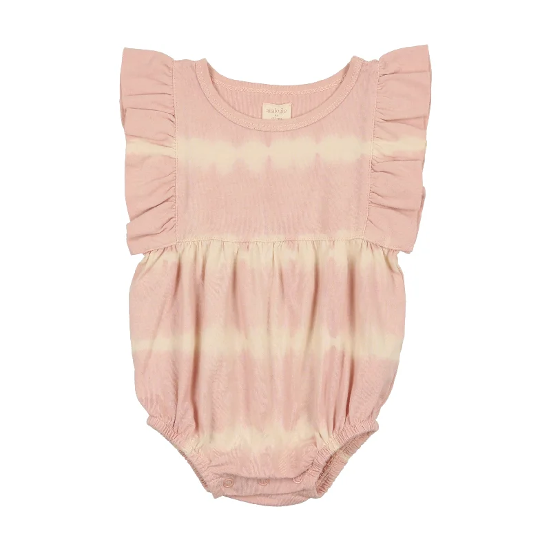 Analogie Tie Dye Ruffle Romper - Pink