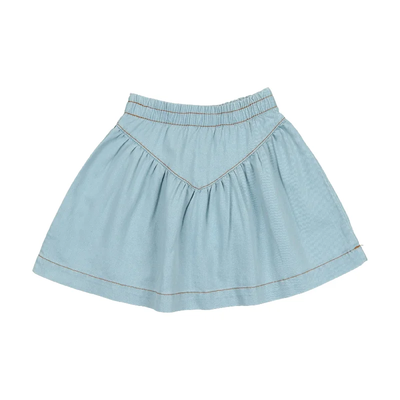 Lil Legs Denim Drop Waisted Skirt - Chambray