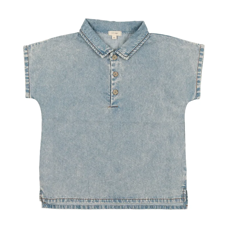 Lil Legs Denim Shirt - Stone Wash